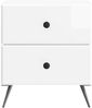 vidaXL Nachttisch 2 pcs Hochglanz Weiß 43 x 34,5 x 47,5 cm 895454 Bild 5