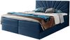 99rooms Lazzaro Boxspringbett Strukturstoff INARI Dunkelblau 120x200 cm Bild 2