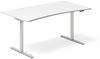 Höhenverstellbarer Tisch DNA lichtgrau 1800x800 mm Bogen 2-Bein/Stahl-Alu Bild 1