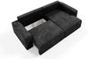 Ecksofa mit Schlaffunktion NATALIA in Stoff Tilia Schwarz Ottomane Rechts Bild 4