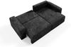 Ecksofa mit Schlaffunktion NATALIA in Stoff Tilia Schwarz Ottomane Rechts Bild 5