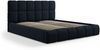 Micadoni Stauraumbett mit Kopfteil Bellis Samtstoff Bluvel Dunkelblau 180x200 Bild 2