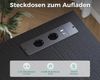 L-förmiger Schreibtisch mit Stoff Schubladen, Aktenschublade, USB-Ladeanschluss Bild 4