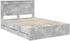 vidaXL Bettrahmen mit Kopfteil Beton Grau 150 x 200 cm Ingenieurs Holz 3410169 Bild 4