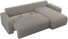 Ecksofa L-form, mit Schlaffunktion und Bettkasten - ARGOS, Grau, Boucle Bild 5