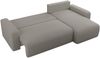 Ecksofa L-form, mit Schlaffunktion und Bettkasten - ARGOS, Grau, Boucle Bild 4