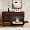 Katzenstreukasten-Schrank mit versteckter Katzentoilette, multifunktionaler Aufbewahrungsschublade, Sandablass-Schublade,Walnussfarbe Bild 3