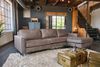 KAWOLA Ecksofa VILNIUS 3-Sitzer mit Longchair rechts Lederfaserstoff anthrazit 85 x 170 x 286 cm Bild 5