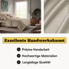 Seralino Spannbettlaken Mako Satin Spannbetttuch (100% Bio Baumwolle), 100% Bio-Baumwolle, Gummizug: rundum, Etiketten zeigen Seiten – schnelles, unkompliziertes Beziehen garantiert, Fairtrade/ GOTS zertifizierte uni Bettlaken, weich Bild 2