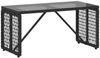 vidaXL Tisch für Outdoor Schwarz 80 x 40 x 40 cm PE Rattan und Glas 42025182 Bild 2