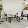 vidaXL Tisch für Outdoor Schwarz 80 x 40 x 40 cm PE Rattan und Glas 42025182 Bild 3