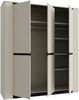 Forte VODOL Kleiderschrank 190, moderner Schrank, 2-türig, Drehtürenschrank, Holzwerkstoff, Kaschmir|Beige , 190,2 cm breit x 213,6 cm hoch x 62,7 cm tief Bild 5
