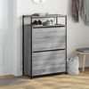 vidaXL Schuhschrank Grau Sonoma 75x34x112 cm Holzwerkstoff 840037 Bild 3