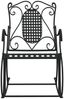 vidaXL Schaukelstuhl 84 cm Schwarz Stahl 318830 Bild 3