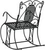 vidaXL Schaukelstuhl 84 cm Schwarz Stahl 318830 Bild 5