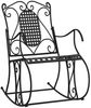 vidaXL Schaukelstuhl 84 cm Schwarz Stahl 318830 Bild 2