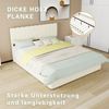 Modern Minimalist Upholstered Bed, 160x200 cm, Beige, Multi-Functional Bedroom Furniture with Soft and Comfortable Headboard, High-Profile Storage Base with Gas Lift Mechanism, Mattress Not Included. Bild 3