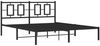 vidaXL Bettgestell mit Kopfteil Metall Schwarz 150x200 cm 374243 Bild 3