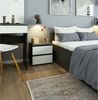 Home Collective Kommode 40 cm breit Holz Highboard Sideboard für Flur Schlafzimmer Wohnzimmer (Mehrzweckschrank Schrank schmal Kommode Schlafzimmer mit Schubladen), Kinderzimmer Organizer, 40 cm hoch mit 2 Schubladen graphit-weiß Bild 3