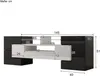 Lowboard, 145/30/51 cm, TV-Schrank, Fernsehtisch, Fernsehschrank für Wohnzimmer, stehend, glänzend Bild 5