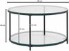 Couchtisch 80x80x45 cm Glas / Metall Wohnzimmertisch Rund Modern Bild 4