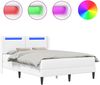 vidaXL Bettgestell mit Matratze Weiß 160 x 200 cm Kunstleder 3414917 Bild 3