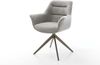 Delife Drehstuhl Kaira-Flex Strukturstoff, Kreuzgestell breit, Effektfinish Titan, 360° drehbar, Wippfunktion, Soft Grau, 65x60x85 cm Bild 1