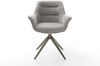 Delife Drehstuhl Kaira-Flex Strukturstoff, Kreuzgestell breit, Effektfinish Titan, 360° drehbar, Wippfunktion, Soft Grau, 65x60x85 cm Bild 2