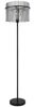 GLOBO STEHLEUCHTE - SCHWARZ MATT - METALL - RAUCHGLAS - 1-FLAMMIG - H 152 CM Bild 2