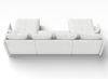 AX LIVING Sofa U Form mit Schlaffunktion Veliro U Weiß, 345 cm breit Bild 4