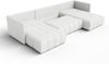 AX LIVING Sofa U Form mit Schlaffunktion Veliro U Weiß, 345 cm breit Bild 5