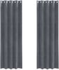 vidaXL Verdunkelungsvorhänge 2 pcs Hellgrau 140 x 260 cm Samt 4107287 Bild 2