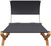 vidaXL Sonnenliege mit Dach 165x203x126 cm Bugholz Massiv Anthrazit 313954 Bild 4