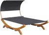 vidaXL Sonnenliege mit Dach 165x203x126 cm Bugholz Massiv Anthrazit 313954 Bild 2
