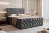 Goldstoff Boxspringbett TAURIEL mit Federkernmatratze & Topper, zwei Bettkästen (von 120 bis 200x200 cm), modernes Doppelbett aus Velvet Stoff mit edlem Kopfteil Bild 5