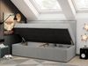 Kinderbett BANCO, Boxspringbetten für Kinderzimmer, Jugendbett, Einzelbett mit Matratze - Hellgrau Stoff - Topper Visco Bild 2