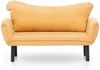 Dmora 2-Sitzer SchlafsofaHone, Verwandelbares Sofa, Lineare Stoffstruktur, Schlafsessel mit Stauraum, 140x65 h70 cm, Gelb Bild 4