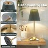 ZMH Nachttischlampe 2er Set Kabellos LED Akku Touch Dimmbar USB Aufladbar Stoff Modern Für Wohnzimmer Schlafzimmer Esstisch Bild 3