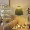 ZMH Nachttischlampe 2er Set Kabellos LED Akku Touch Dimmbar USB Aufladbar Stoff Modern Für Wohnzimmer Schlafzimmer Esstisch Bild 2