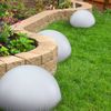 3er Set LED Solarleuchten im Halbkugel Design, Durchmesser 20 cm Bild 3