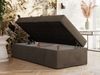 Boxspringbett 90x200 Polsterbett ZERO 90 Einzelbett ohne Kopfteil, inkl. Stauraum & Multipocket-Matratze, Hotelbett - Braun Velvet - H4 - Topper Visco Bild 3
