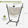Hängesessel mit Ständer Höhenverstellbarer Hängesitz mit Kissen 152 x 107 x 96-146 cm Beige Bild 2