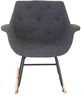 Schaukelstuhl Malmö T820, Schwingsessel Relaxsessel ~ Textil, grau Bild 2