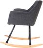 Schaukelstuhl Malmö T820, Schwingsessel Relaxsessel ~ Textil, grau Bild 3