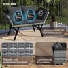 STEELSØN 'Elytra' Polyrattan Gartenbank mit Liegefunktion, inkl. Kissen, grau-meliert/anthrazit, wetterfest, mit verstellbaren Armlehnen Bild 3