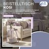 Coemo Beistelltisch Kosi mit Canvas Korb und 2 Ebenen in Lila Bild 3