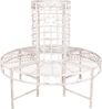Baumbank ODIN - Stahl Antique weiß 112x121x121cm | Gartenbank wetterfest Terrassenbank Sitzbank Outdoor Bild 1