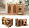 Katzenmöbel mit verstecktem Katzenklo, Katzenbett, Futterstation und Aufbewahrung,Katzenklo-Schrank mit Sideboard-Design Bild 5