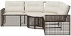 vidaXL Gartensofa in L-Form mit Kissen und Fußbank Braun Poly Rattan 365894 Bild 3