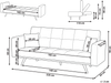 Schlafsofa 3-Sitzer HJULBY Grau Bild 2